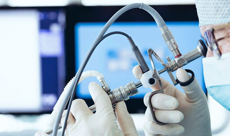 Urologie mit Blick durch Instrument