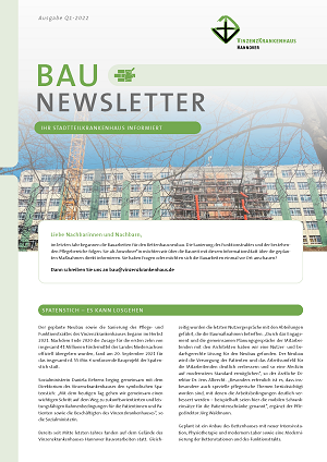 Baunewsletter Vinzenzkrankenhaus Hannover 2022 Q1