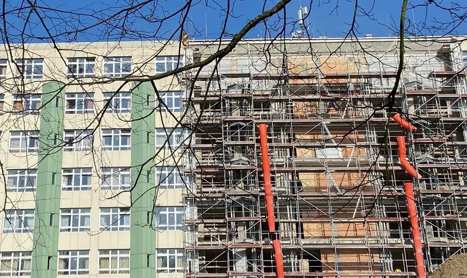 Fassade Bauarbeiten Vinzenzkrankenhaus Hannover